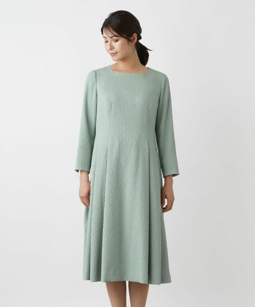 Leilian / レリアン ドレス | ストレッチスクエアネックワンピース | 詳細4