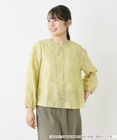 Leilian / レリアン シャツ・ブラウス | ノーカラーブラウス【Leilian WHITE LABEL】