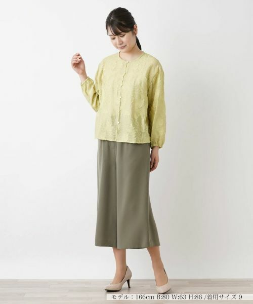 Leilian / レリアン シャツ・ブラウス | ノーカラーブラウス【Leilian WHITE LABEL】 | 詳細1