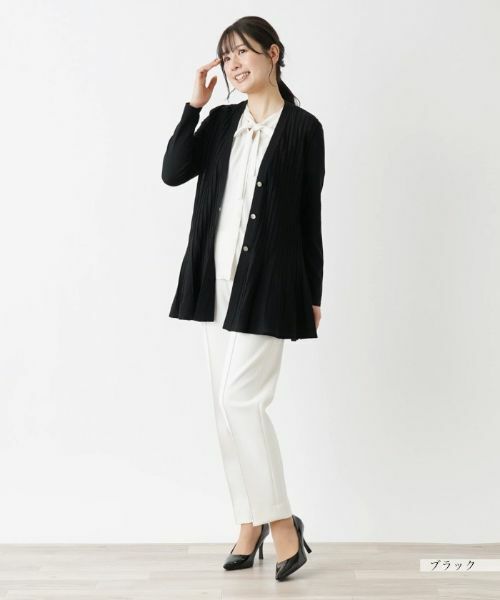 Leilian / レリアン カーディガン・ボレロ | Vネックニットカーディガン【Leilian WHITE LABEL】 | 詳細1