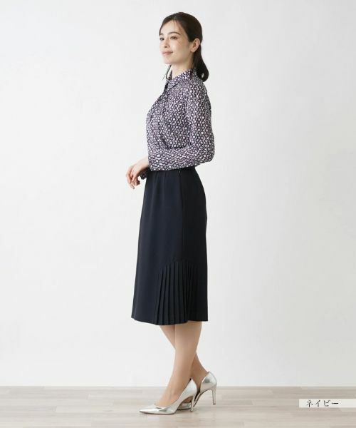 Leilian / レリアン ミニ・ひざ丈スカート | 洗えるサイドプリーツスカート | 詳細2