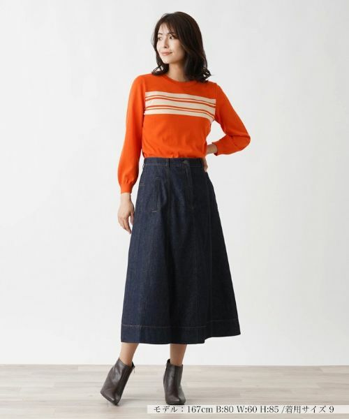 Leilian / レリアン ミニ・ひざ丈スカート | フレアデニムスカート | 詳細1