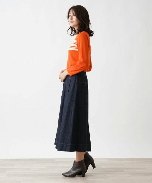 Leilian / レリアン ミニ・ひざ丈スカート | フレアデニムスカート | 詳細2