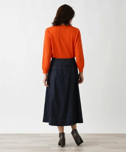 Leilian / レリアン ミニ・ひざ丈スカート | フレアデニムスカート | 詳細3