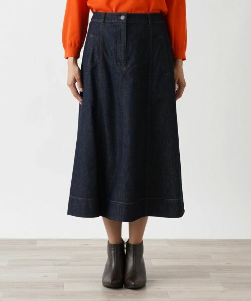 Leilian / レリアン ミニ・ひざ丈スカート | フレアデニムスカート | 詳細4