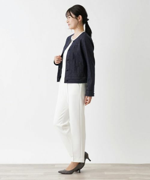 Leilian / レリアン テーラードジャケット | 洗えるストレッチデニムジャケット【Leilian WHITE LABEL】 | 詳細2