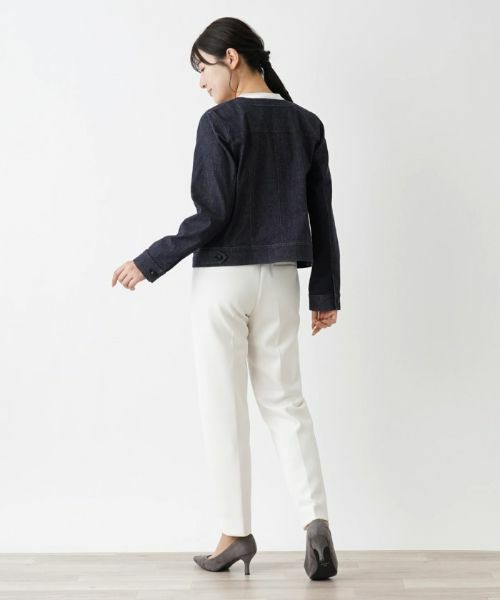 Leilian / レリアン テーラードジャケット | 洗えるストレッチデニムジャケット【Leilian WHITE LABEL】 | 詳細3