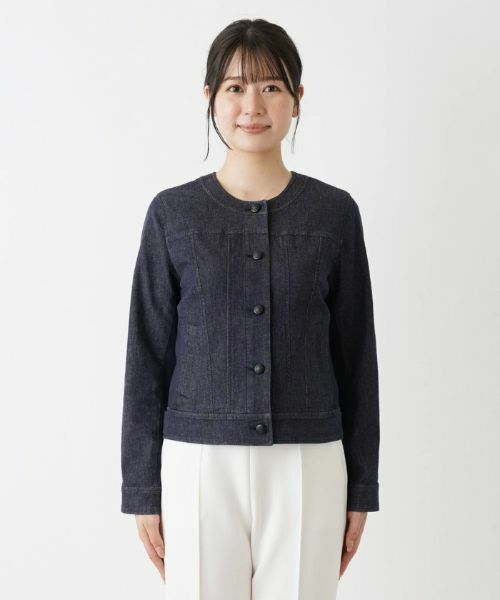 Leilian / レリアン テーラードジャケット | 洗えるストレッチデニムジャケット【Leilian WHITE LABEL】 | 詳細4