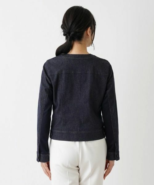 Leilian / レリアン テーラードジャケット | 洗えるストレッチデニムジャケット【Leilian WHITE LABEL】 | 詳細6