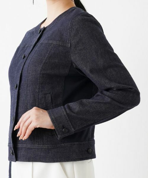 Leilian / レリアン テーラードジャケット | 洗えるストレッチデニムジャケット【Leilian WHITE LABEL】 | 詳細9