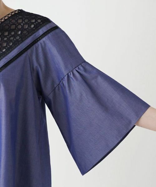 Leilian / レリアン シャツ・ブラウス | モチーフレース切替えプルオーバーブラウス | 詳細15