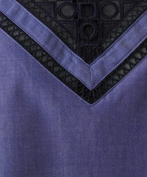 Leilian / レリアン シャツ・ブラウス | モチーフレース切替えプルオーバーブラウス | 詳細17