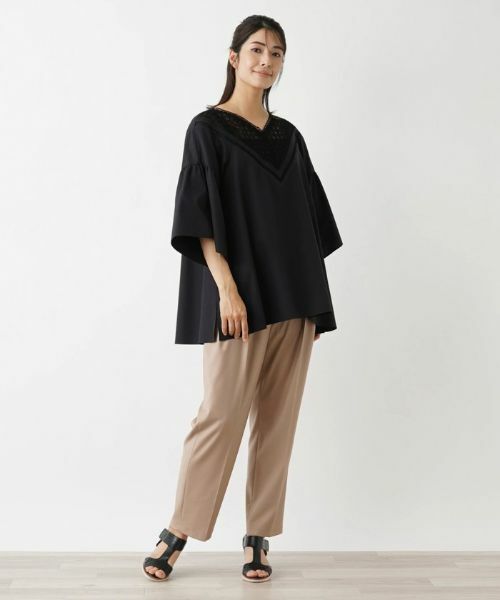 Leilian / レリアン シャツ・ブラウス | モチーフレース切替えプルオーバーブラウス | 詳細21