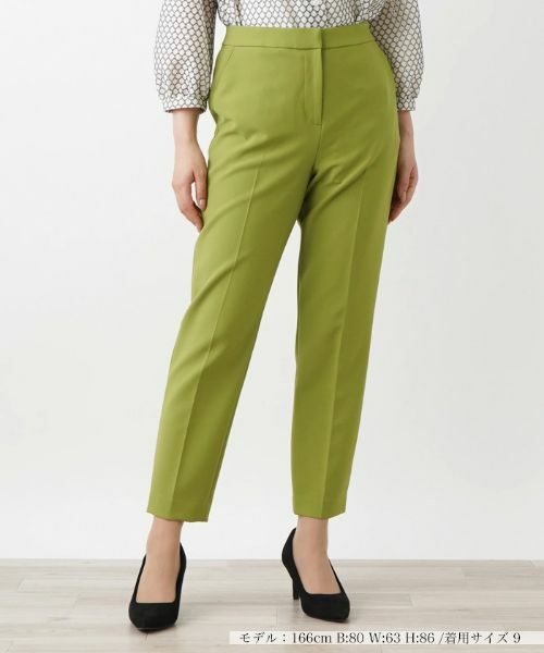 Leilian/レリアン 洗えるストレッチパンツ ピーコックグリーン 13(XL)
