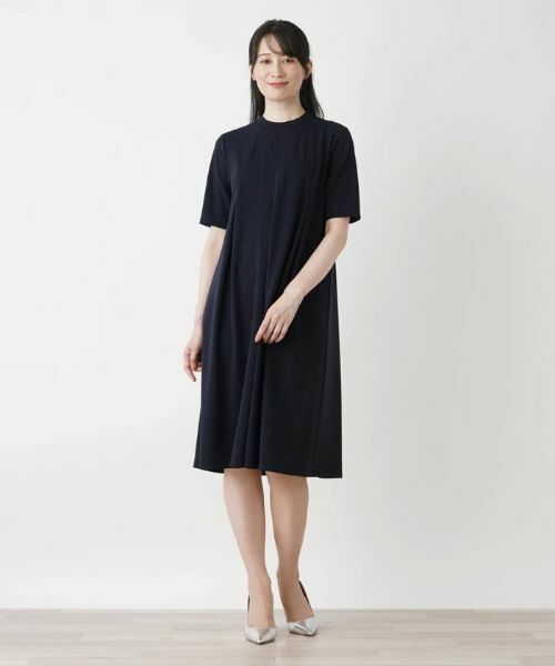 【美品】Leilian レリアン　レースタックワンピース　コットン　ゆったり m861318_01.jpg