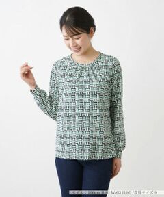 Leilian / レリアン シャツ・ブラウス | 幾何学プリントブラウス