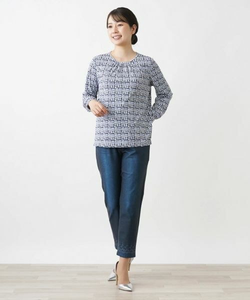 Leilian / レリアン シャツ・ブラウス | 幾何学プリントブラウス | 詳細12