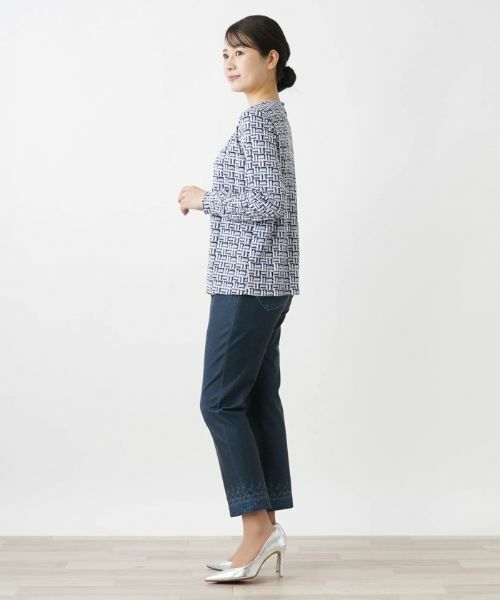 Leilian / レリアン シャツ・ブラウス | 幾何学プリントブラウス | 詳細13