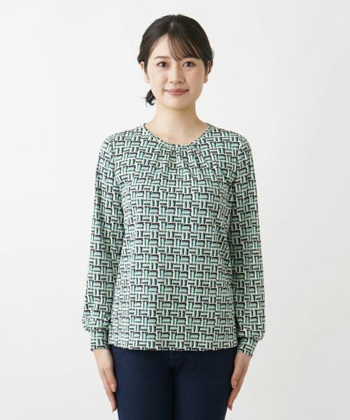Leilian / レリアン シャツ・ブラウス | 幾何学プリントブラウス | 詳細4