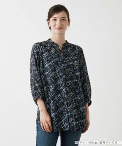Leilian / レリアン シャツ・ブラウス | ツイード調プリントブラウス
