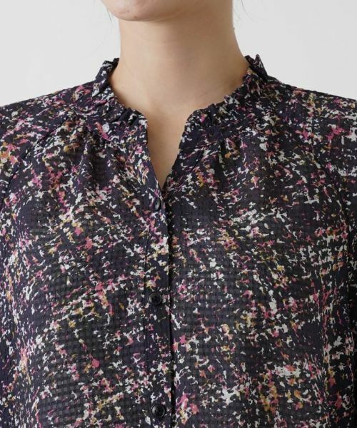 Leilian / レリアン シャツ・ブラウス | ツイード調プリントブラウス | 詳細10
