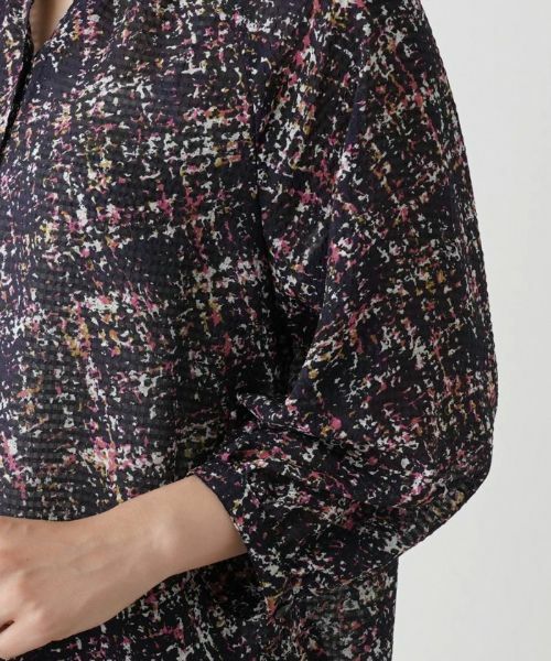 Leilian / レリアン シャツ・ブラウス | ツイード調プリントブラウス | 詳細12