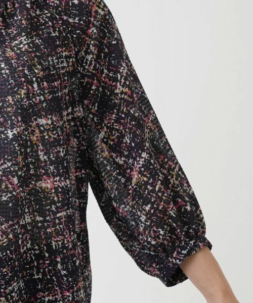 Leilian / レリアン シャツ・ブラウス | ツイード調プリントブラウス | 詳細13