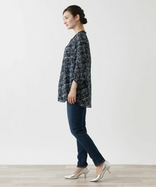 Leilian / レリアン シャツ・ブラウス | ツイード調プリントブラウス | 詳細2