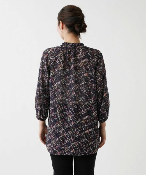 Leilian / レリアン シャツ・ブラウス | ツイード調プリントブラウス | 詳細9