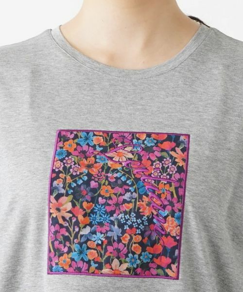 Leilian / レリアン Tシャツ | フラワーモチーフＴシャツ | 詳細10