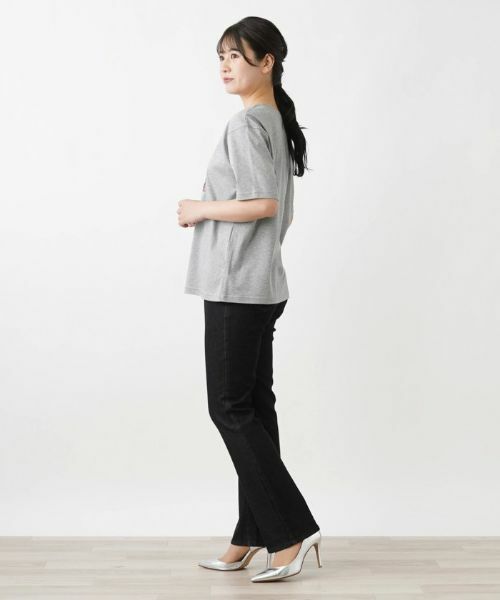 Leilian / レリアン Tシャツ | フラワーモチーフＴシャツ | 詳細2