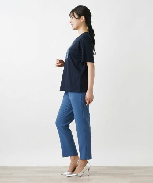 Leilian / レリアン Tシャツ | フラワーモチーフＴシャツ | 詳細5