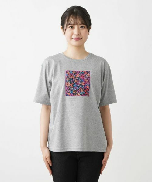 Leilian / レリアン Tシャツ | フラワーモチーフＴシャツ | 詳細7