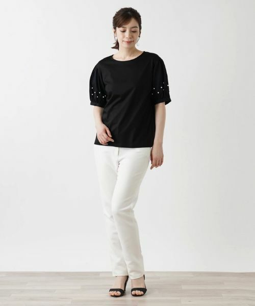 Leilian / レリアン カットソー | パール５分袖カットソー | 詳細12