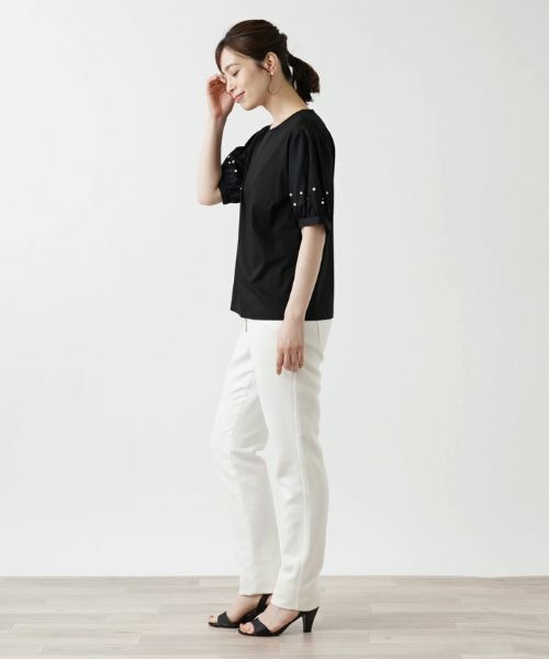 Leilian / レリアン カットソー | パール５分袖カットソー | 詳細13