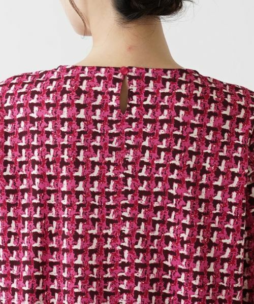 Leilian / レリアン カットソー | ツイードプリント7分袖カットソー【Leilian WHITE LABEL】 | 詳細11