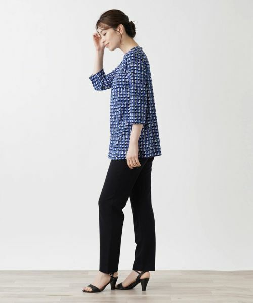 Leilian / レリアン カットソー | ツイードプリント7分袖カットソー【Leilian WHITE LABEL】 | 詳細2