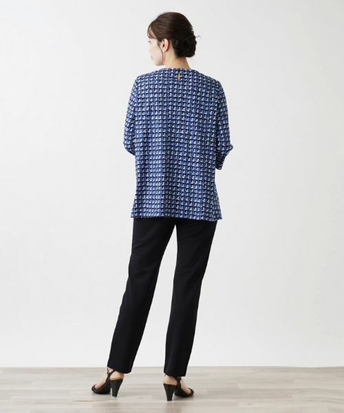 Leilian / レリアン カットソー | ツイードプリント7分袖カットソー【Leilian WHITE LABEL】 | 詳細3