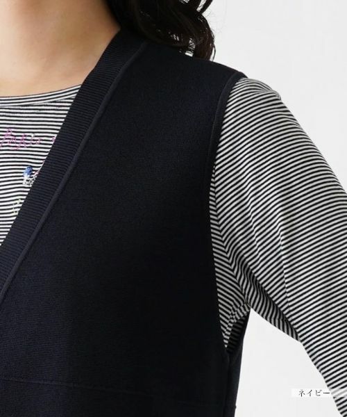 Leilian / レリアン テーラードジャケット | Vネックロングベスト【Leilian WHITE LABEL】 | 詳細12