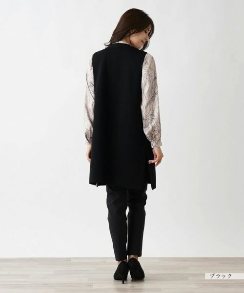 Leilian / レリアン テーラードジャケット | Vネックロングベスト【Leilian WHITE LABEL】 | 詳細3