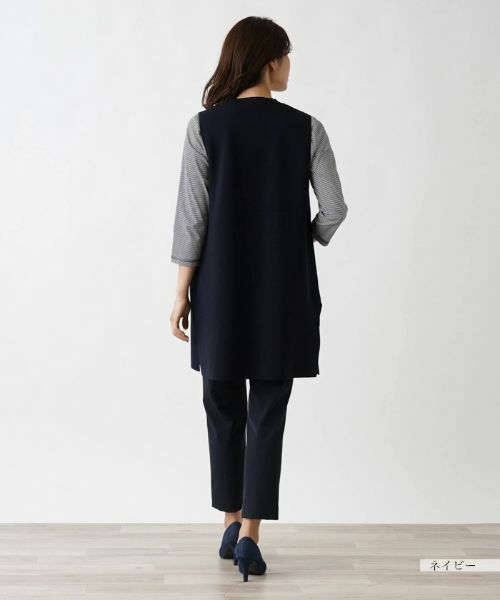 Leilian / レリアン テーラードジャケット | Vネックロングベスト【Leilian WHITE LABEL】 | 詳細6