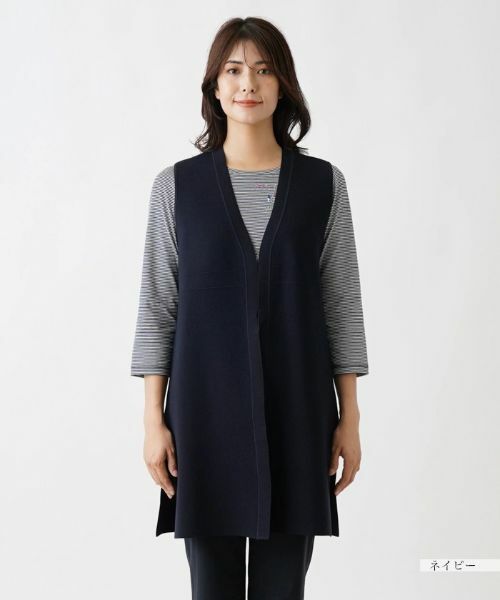 Leilian / レリアン テーラードジャケット | Vネックロングベスト【Leilian WHITE LABEL】 | 詳細7