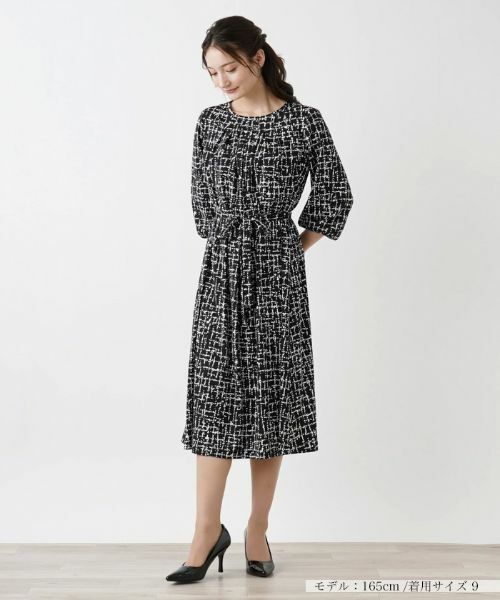 Leilian / レリアン ドレス | 洗える総柄ワンピース | 詳細1