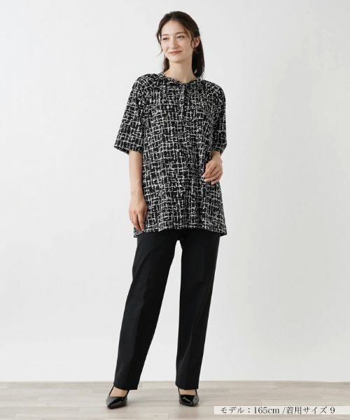 Leilian / レリアン シャツ・ブラウス | 洗える総柄ブラウス | 詳細1