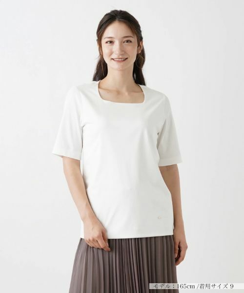 Leilian / レリアン Tシャツ | コットンTシャツ(アイボリー)