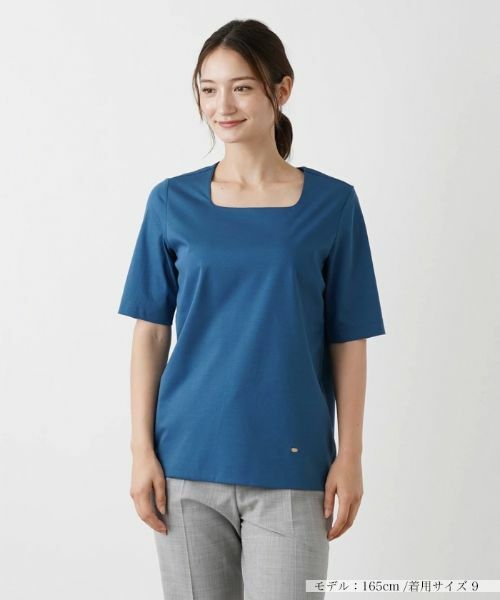 Leilian/レリアン コットンTシャツ ロイヤルブルー 11(L) Leilian/レリアン コットンTシャツ ロイヤルブルー 11(L)