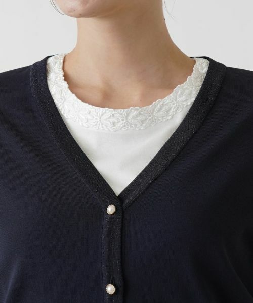Leilian / レリアン カーディガン・ボレロ | 洗えるパールボタンカーディガン | 詳細11
