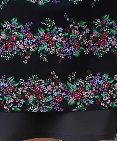 Leilian / レリアン ドレス | 洗えるフラワーボーダーワンピース【パワーネット素材】 | 詳細16