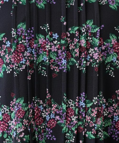 Leilian / レリアン ドレス | 洗えるフラワーボーダーワンピース【パワーネット素材】 | 詳細17