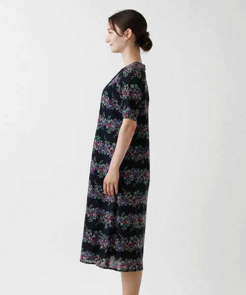 Leilian / レリアン ドレス | 洗えるフラワーボーダーワンピース【パワーネット素材】 | 詳細8